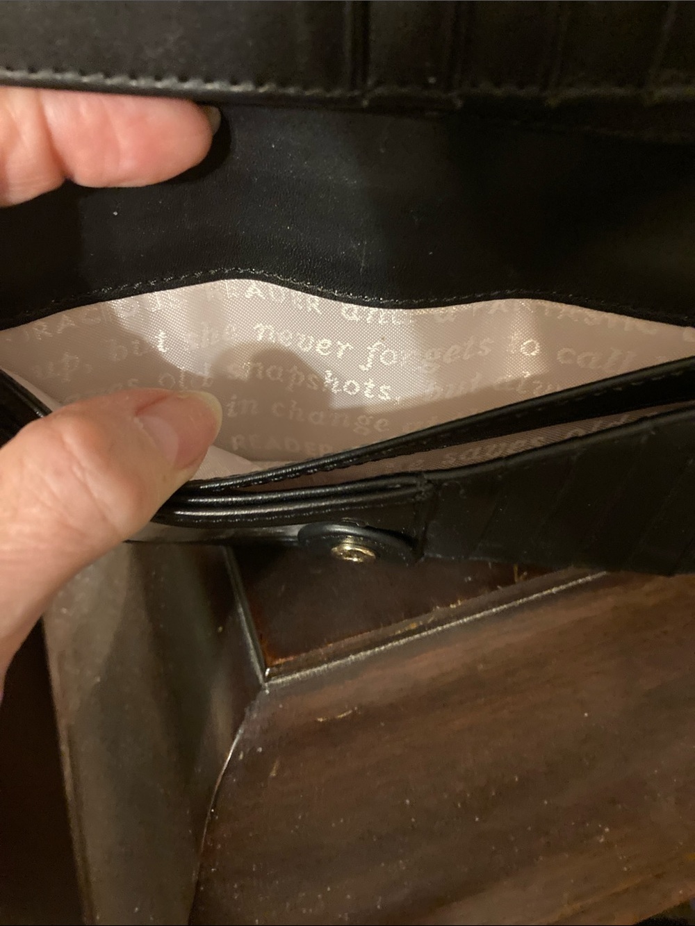kate spade Black Glitter & Sandy Beach Striped Stacy Long Wallet w/storybook. - Picture 10 of 16